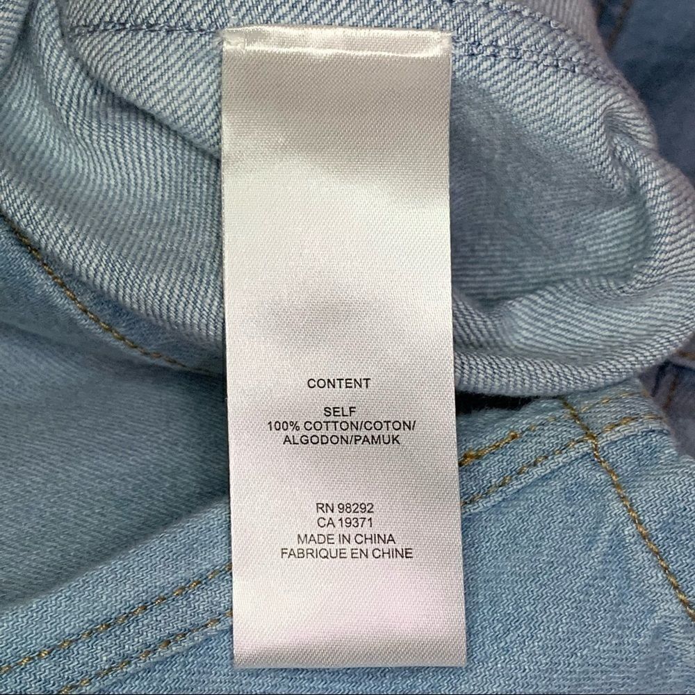 Tibi Vintage Denim Short in Vintage Stone Wash - Picture 7 of 8
